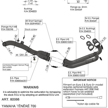 LeoVince kolektor wydechowy Yamaha Tener 700 2021-2025