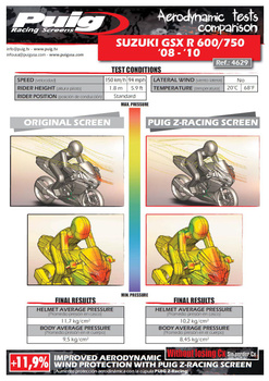 Szyba sportowa PUIG do Suzuki GSX-R600 / 750 08-10